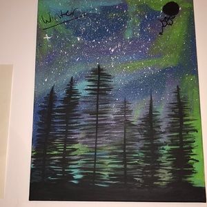 Winter view large canvas